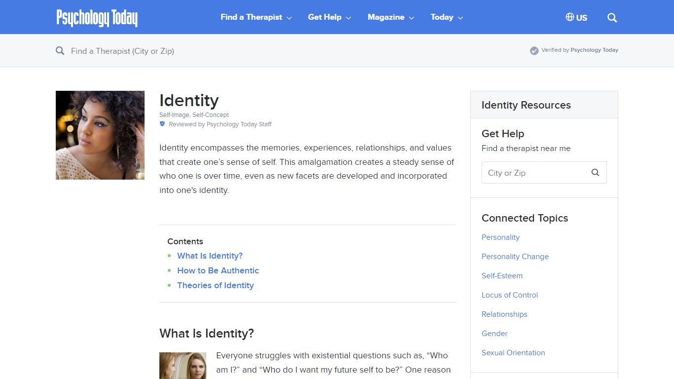 Identity | Psychology Today